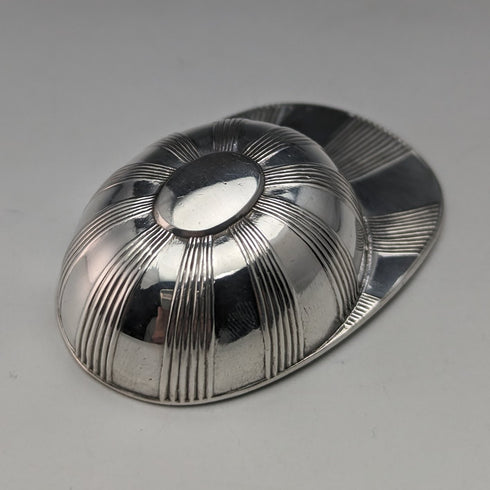 英國古董鍍銀賽馬帽茶罐勺